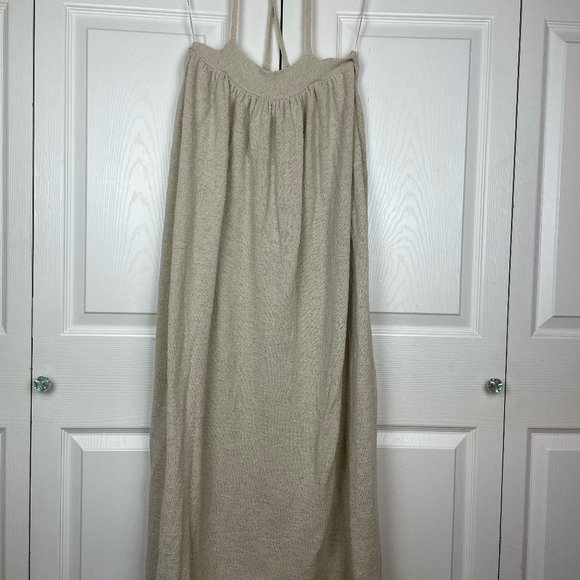 Free People Beach Strappy Sundress Maxi Beige NWOT - Picture 2 of 7